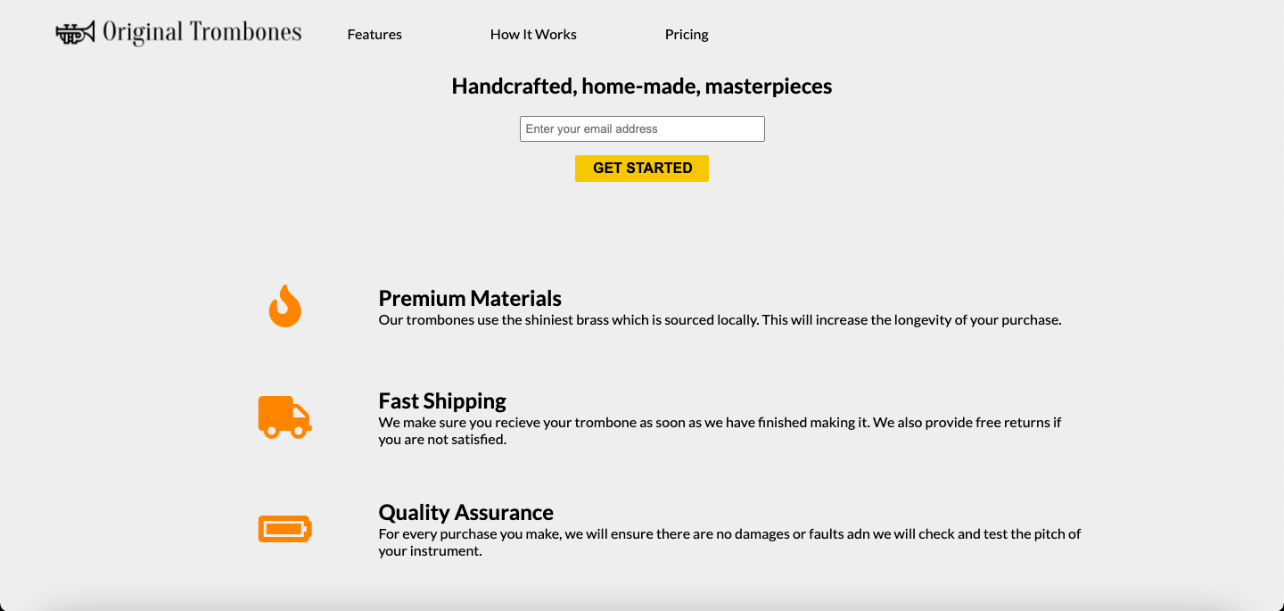 Product Landing Page